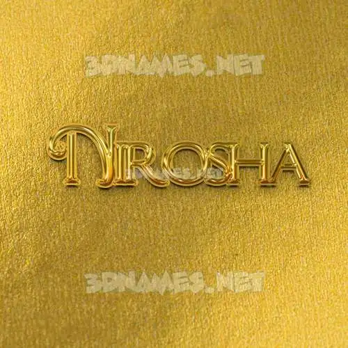 nirosha in All Gold style - 3D name wallpaper nirosha in All Gold style - 3D name wallpaper