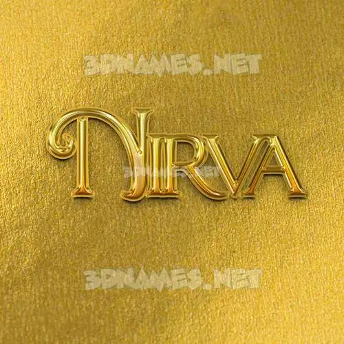 nirva in All Gold style - 3D name wallpaper nirva in All Gold style - 3D name wallpaper