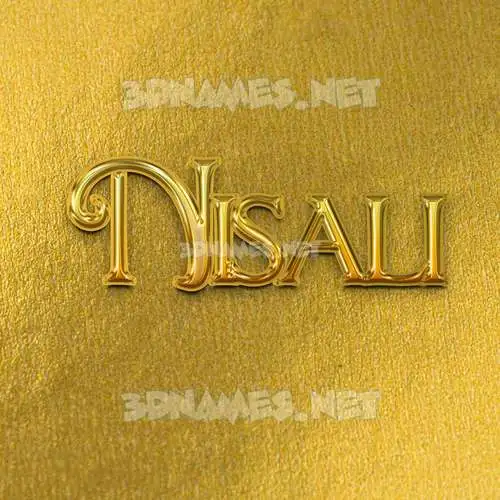 nisali in All Gold style - 3D name wallpaper