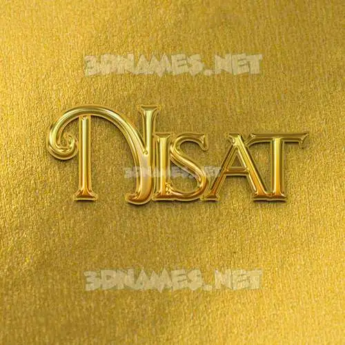 nisat in All Gold style - 3D name wallpaper nisat in All Gold style - 3D name wallpaper
