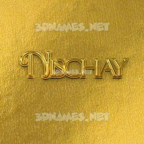 nischay in All Gold style - 3D name wallpaper nischay in All Gold style - 3D name wallpaper