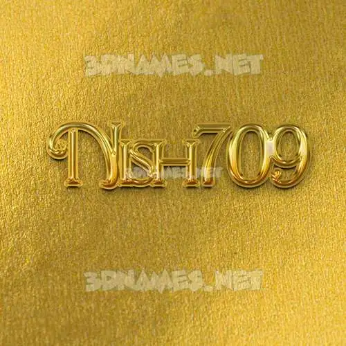 nish709 in All Gold style - 3D name wallpaper nish709 in All Gold style - 3D name wallpaper