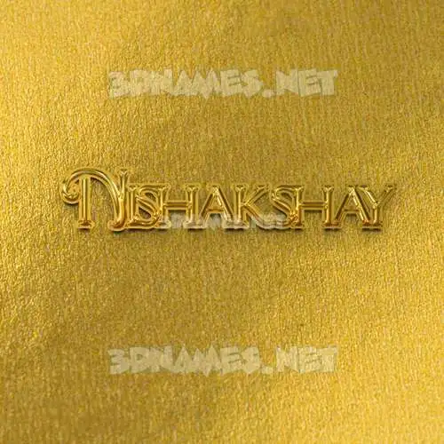 nishakshay in All Gold style - 3D name wallpaper nishakshay in All Gold style - 3D name wallpaper