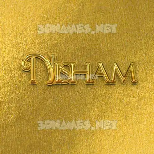nisham in All Gold style - 3D name wallpaper nisham in All Gold style - 3D name wallpaper