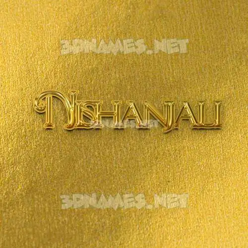 nishanjali in All Gold style - 3D name wallpaper nishanjali in All Gold style - 3D name wallpaper