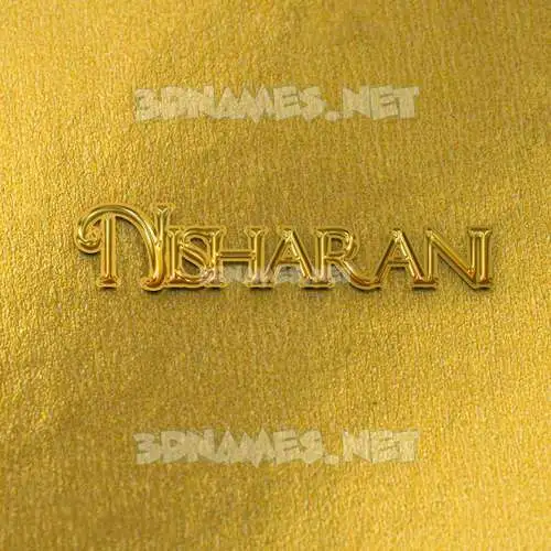 nisharani in All Gold style - 3D name wallpaper