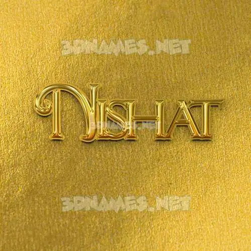 nishat in All Gold style - 3D name wallpaper nishat in All Gold style - 3D name wallpaper