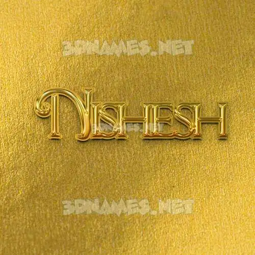 nishesh in All Gold style - 3D name wallpaper nishesh in All Gold style - 3D name wallpaper