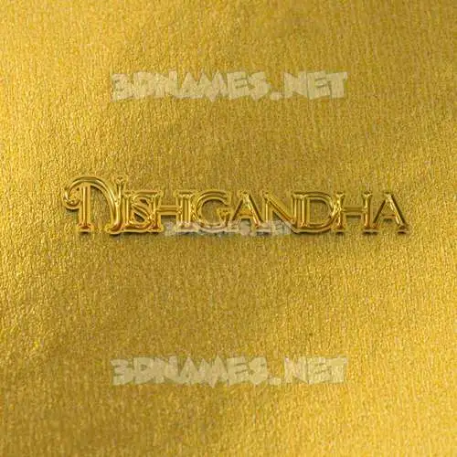 nishigandha in All Gold style - 3D name wallpaper