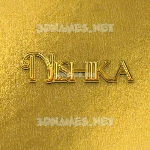 nishika in All Gold style - 3D name wallpaper nishika in All Gold style - 3D name wallpaper