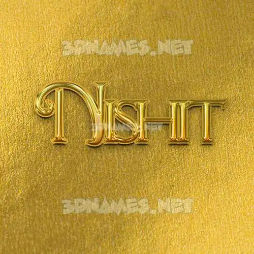 nishit in All Gold style - 3D name wallpaper nishit in All Gold style - 3D name wallpaper