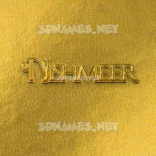 nishmeer in All Gold style - 3D name wallpaper nishmeer in All Gold style - 3D name wallpaper