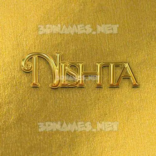 nishta in All Gold style - 3D name wallpaper nishta in All Gold style - 3D name wallpaper