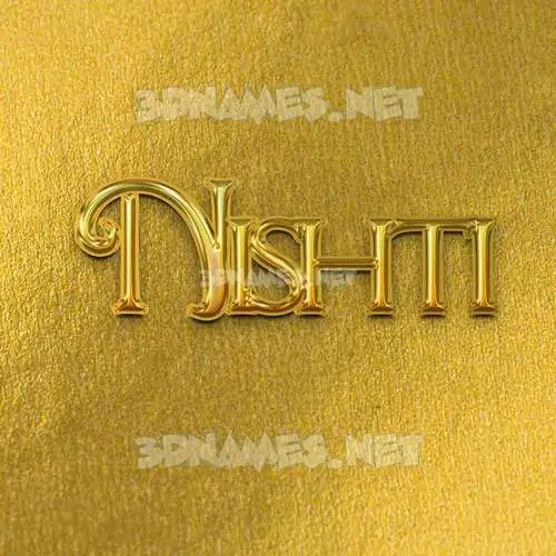 nishti in All Gold style - 3D name wallpaper nishti in All Gold style - 3D name wallpaper