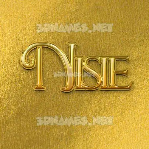 nisie in All Gold style - 3D name wallpaper nisie in All Gold style - 3D name wallpaper