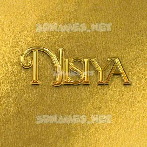 nisiya in All Gold style - 3D name wallpaper