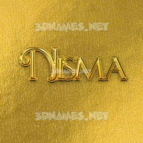 nisma in All Gold style - 3D name wallpaper nisma in All Gold style - 3D name wallpaper