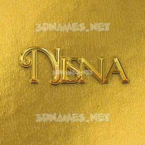 nisna in All Gold style - 3D name wallpaper nisna in All Gold style - 3D name wallpaper