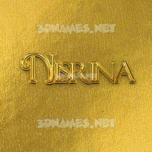 nisrina in All Gold style - 3D name wallpaper nisrina in All Gold style - 3D name wallpaper