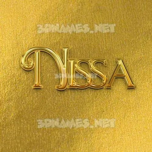 nissa in All Gold style - 3D name wallpaper nissa in All Gold style - 3D name wallpaper