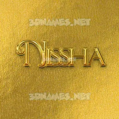 nissha in All Gold style - 3D name wallpaper nissha in All Gold style - 3D name wallpaper