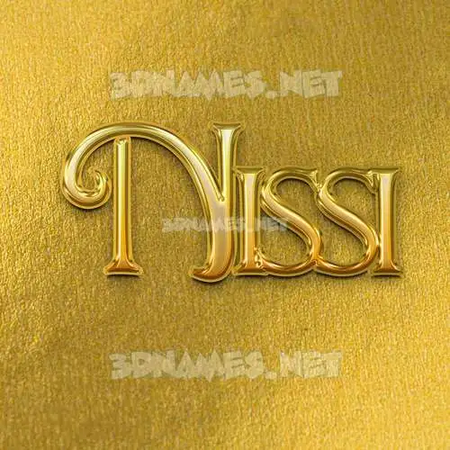 nissi in All Gold style - 3D name wallpaper nissi in All Gold style - 3D name wallpaper
