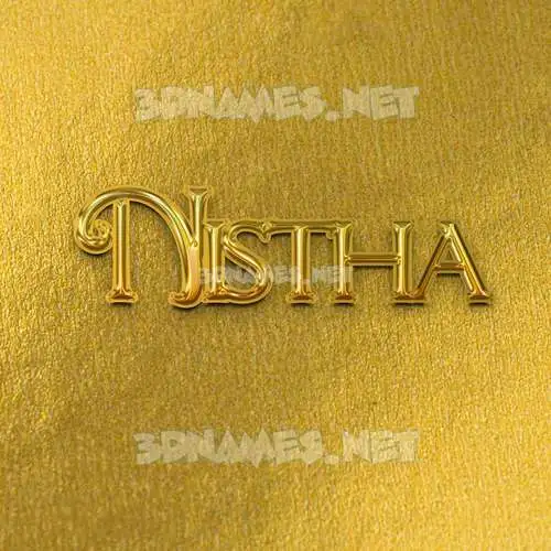 nistha in All Gold style - 3D name wallpaper nistha in All Gold style - 3D name wallpaper