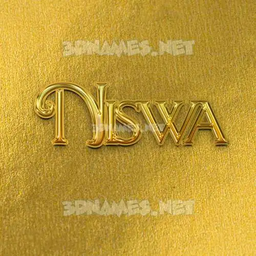 niswa in All Gold style - 3D name wallpaper niswa in All Gold style - 3D name wallpaper