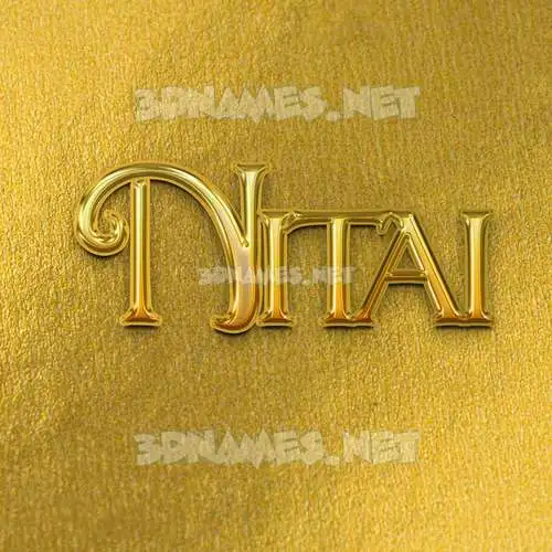 nitai in All Gold style - 3D name wallpaper nitai in All Gold style - 3D name wallpaper