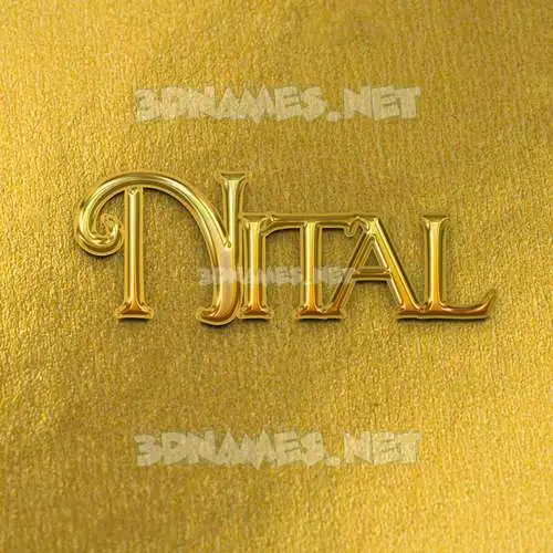 nital in All Gold style - 3D name wallpaper nital in All Gold style - 3D name wallpaper