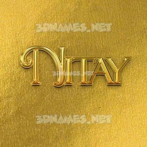 nitay in All Gold style - 3D name wallpaper nitay in All Gold style - 3D name wallpaper