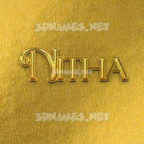 nitha in All Gold style - 3D name wallpaper nitha in All Gold style - 3D name wallpaper