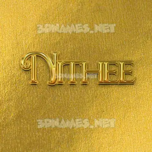 nithee in All Gold style - 3D name wallpaper nithee in All Gold style - 3D name wallpaper