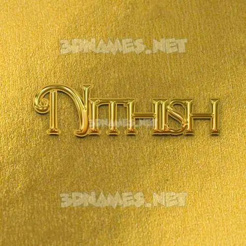 nithish in All Gold style - 3D name wallpaper nithish in All Gold style - 3D name wallpaper