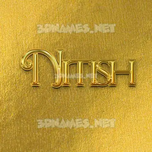 nitish in All Gold style - 3D name wallpaper nitish in All Gold style - 3D name wallpaper