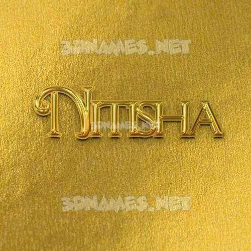 nitisha in All Gold style - 3D name wallpaper nitisha in All Gold style - 3D name wallpaper