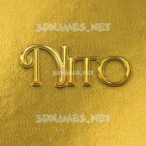 nito in All Gold style - 3D name wallpaper nito in All Gold style - 3D name wallpaper