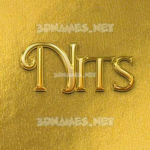 nits in All Gold style - 3D name wallpaper