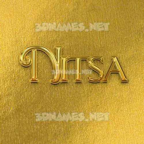 nitsa in All Gold style - 3D name wallpaper nitsa in All Gold style - 3D name wallpaper