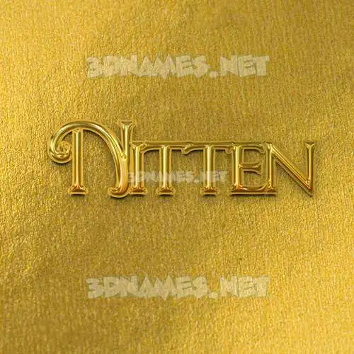 nitten in All Gold style - 3D name wallpaper nitten in All Gold style - 3D name wallpaper