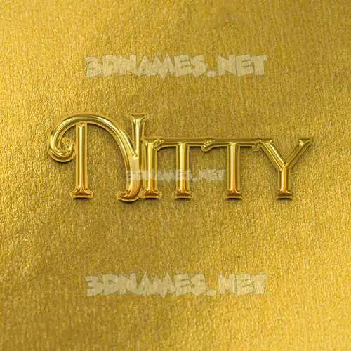 nitty in All Gold style - 3D name wallpaper nitty in All Gold style - 3D name wallpaper