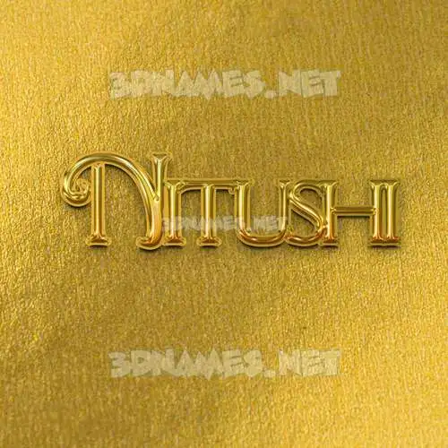 nitushi in All Gold style - 3D name wallpaper nitushi in All Gold style - 3D name wallpaper