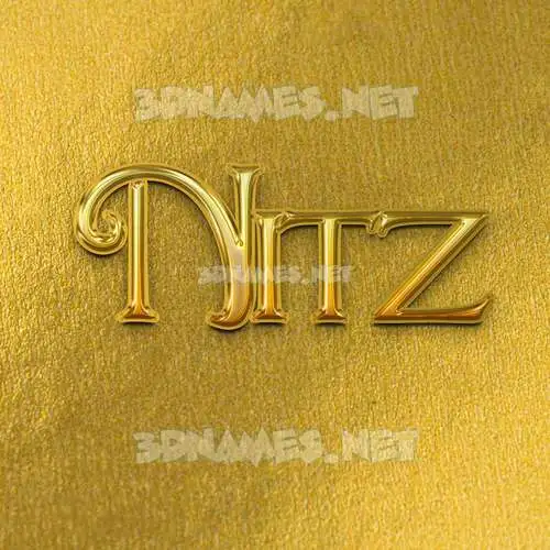 nitz in All Gold style - 3D name wallpaper nitz in All Gold style - 3D name wallpaper