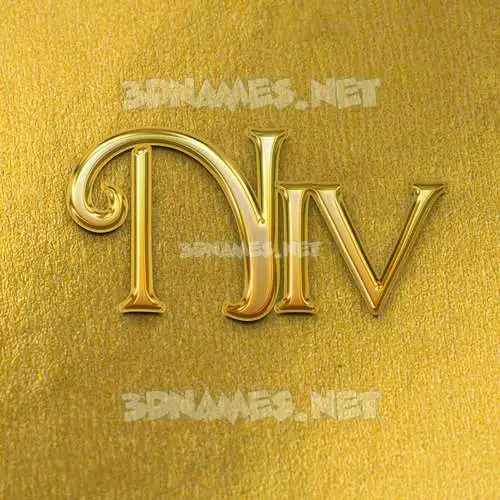 niv in All Gold style - 3D name wallpaper