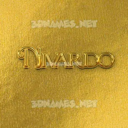 nivardo in All Gold style - 3D name wallpaper