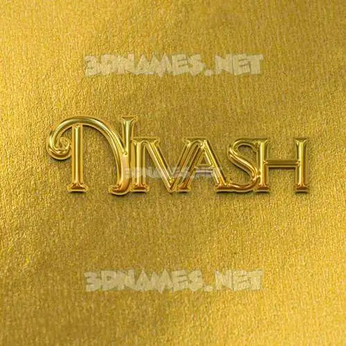 nivash in All Gold style - 3D name wallpaper nivash in All Gold style - 3D name wallpaper