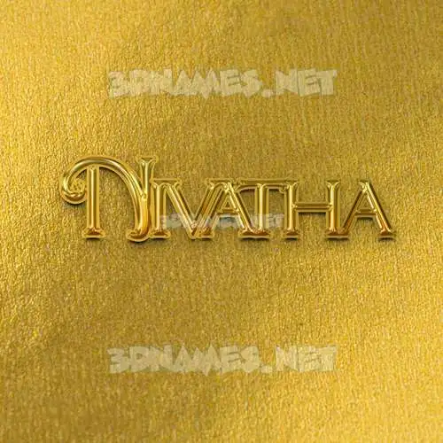 nivatha in All Gold style - 3D name wallpaper nivatha in All Gold style - 3D name wallpaper