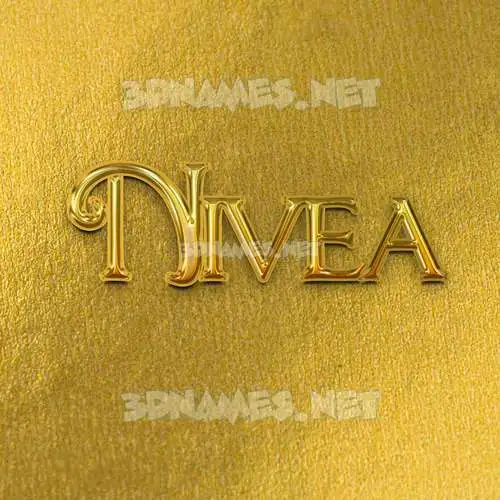 nivea in All Gold style - 3D name wallpaper nivea in All Gold style - 3D name wallpaper