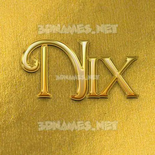 nix in All Gold style - 3D name wallpaper nix in All Gold style - 3D name wallpaper