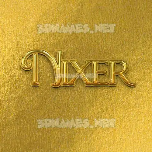 nixer in All Gold style - 3D name wallpaper
